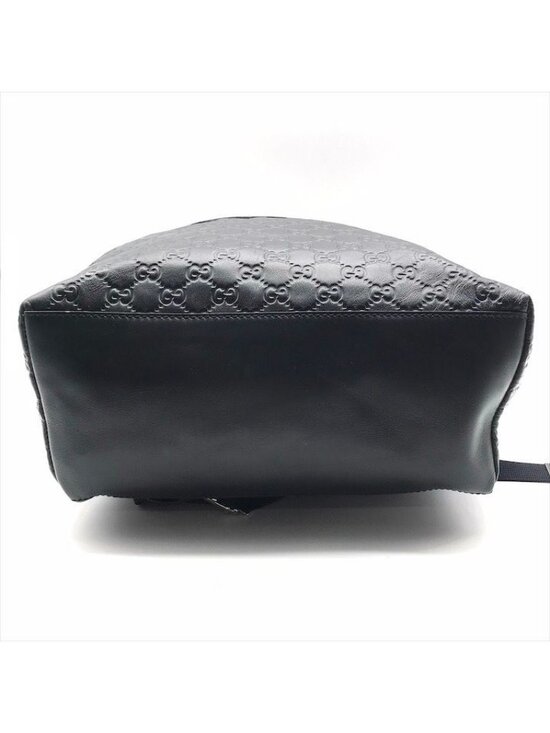 Guccissima Sherry Line Leather Backpack Black Travel Bag main image 6